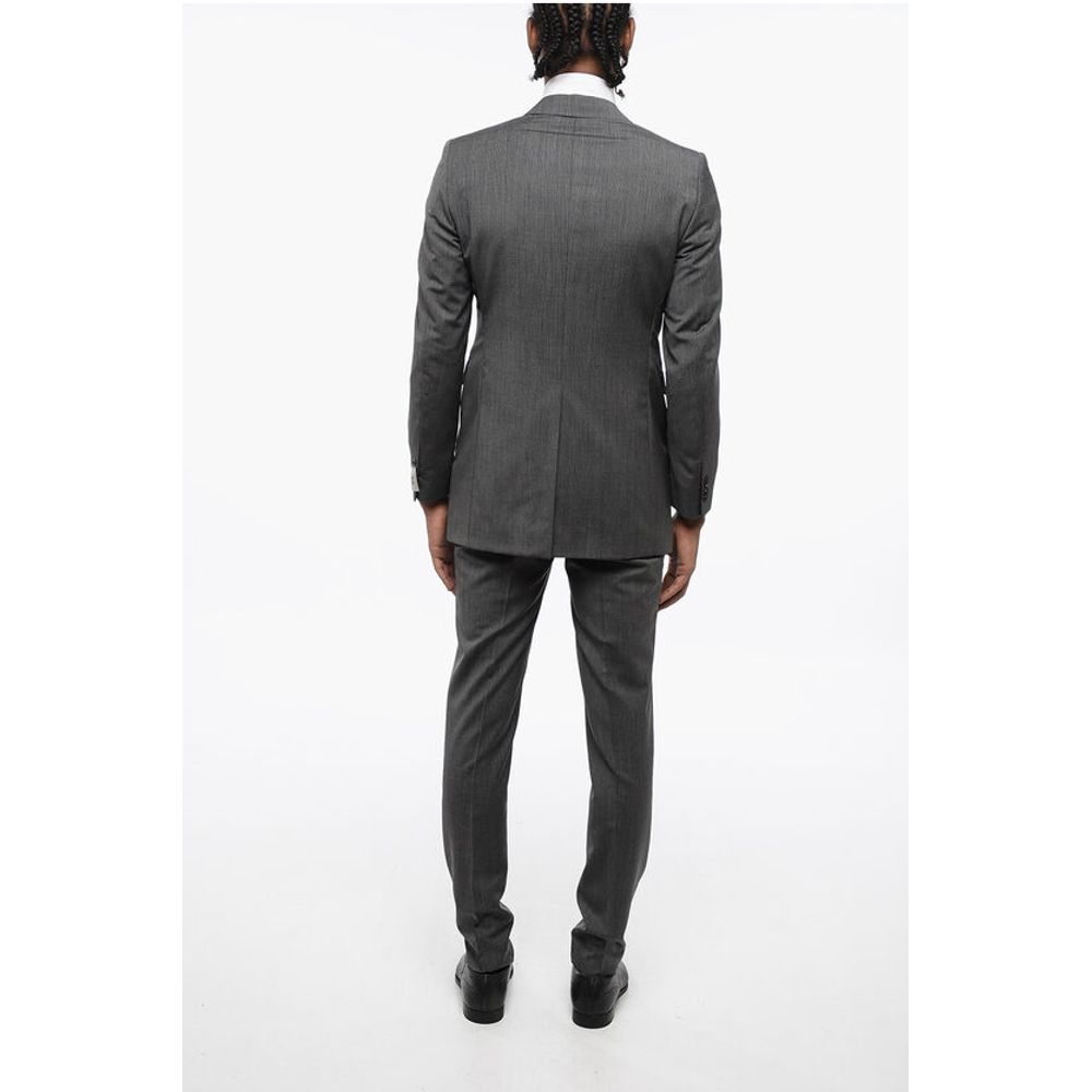 Corneliani CC COLLECTION Pinstriped Center Vent Peak Lapel CERIM.REFINE - Image 4