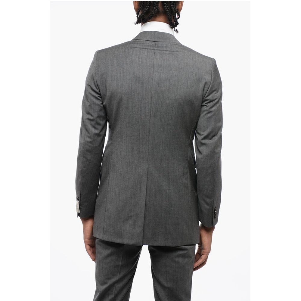 Corneliani CC COLLECTION Pinstriped Center Vent Peak Lapel CERIM.REFINE - Image 5