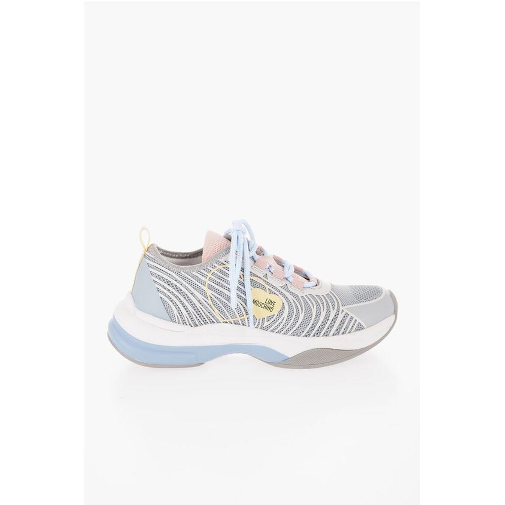 Moschino LOVE Mesh SPRINT50 Low-Top Sneakers with Contrast Detail - Image 3