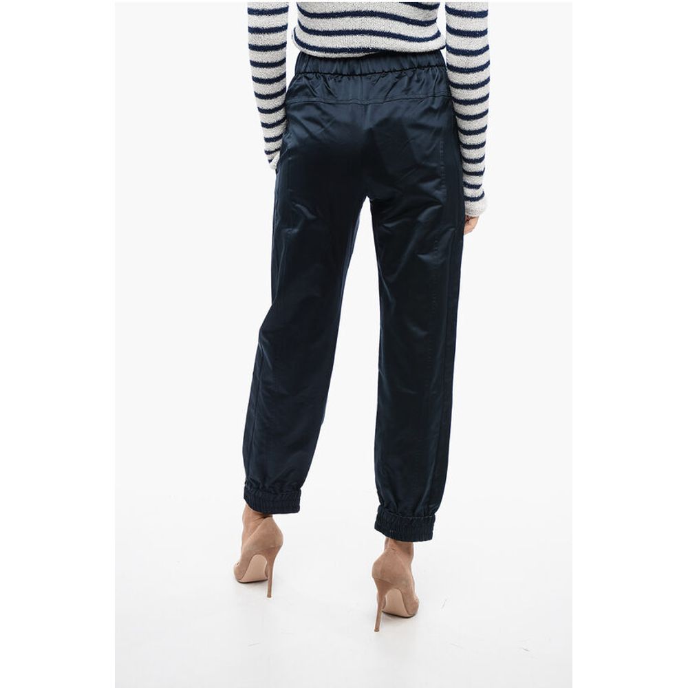 SA SU PHI Silk Satin Sweatpants with Cuffs - Image 2