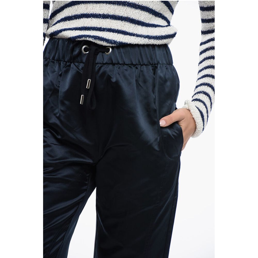 SA SU PHI Silk Satin Sweatpants with Cuffs - Image 3