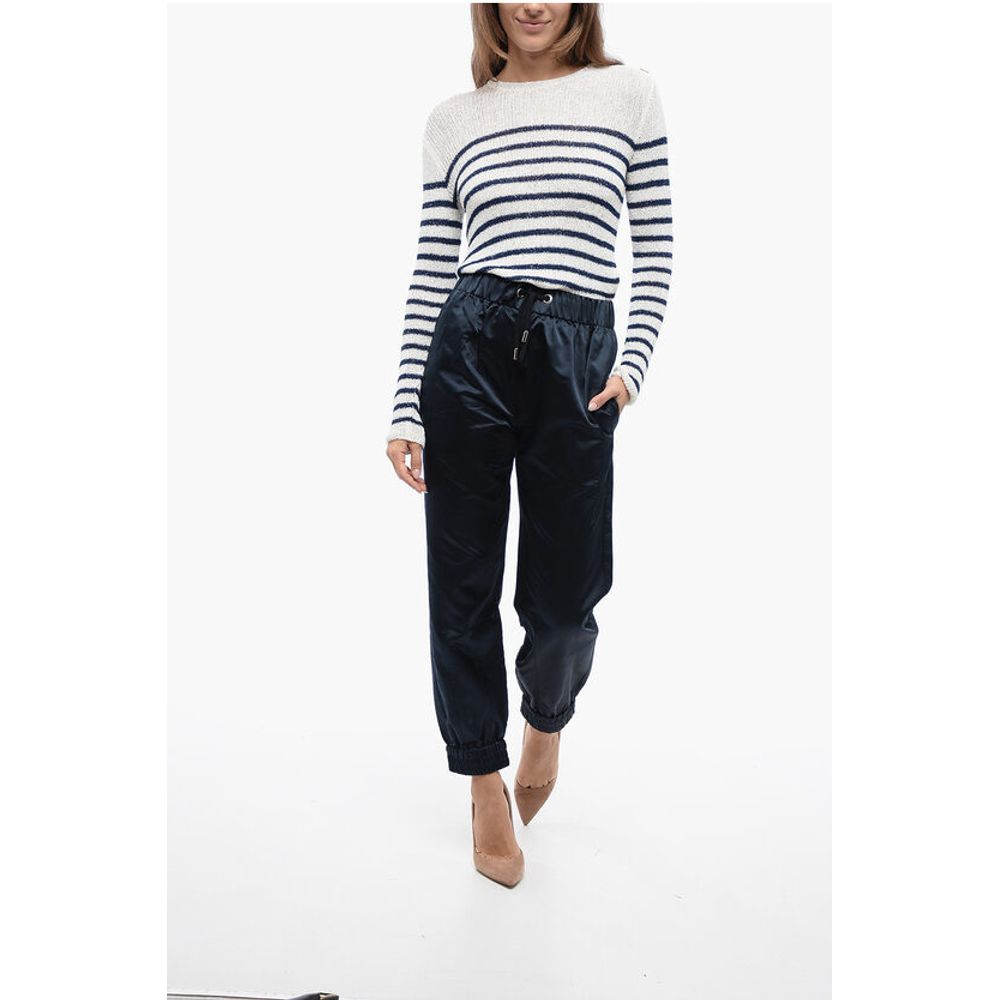 SA SU PHI Silk Satin Sweatpants with Cuffs - Image 4