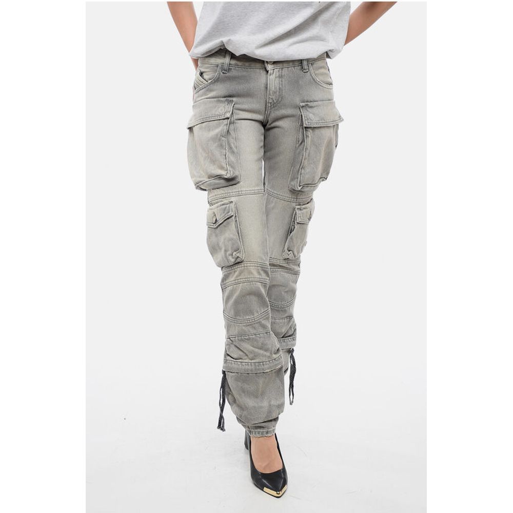 The Attico Low Rise Denim Cargo Pants