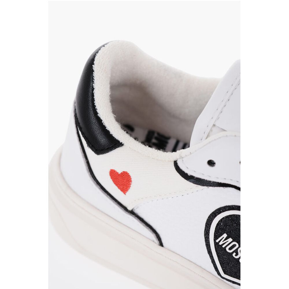 Moschino LOVE Textured Leather BOLD40 Low-Top Sneakers with Contrast - Image 5
