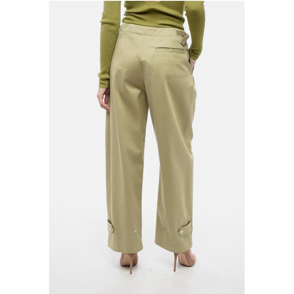 Burberry Pleated Baloon-Fit Pants with Half-Belt - Image 2