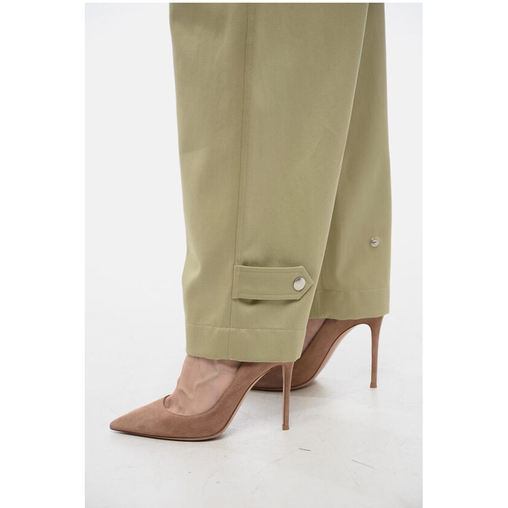 Burberry Pleated Baloon-Fit Pants with Half-Belt - Image 3