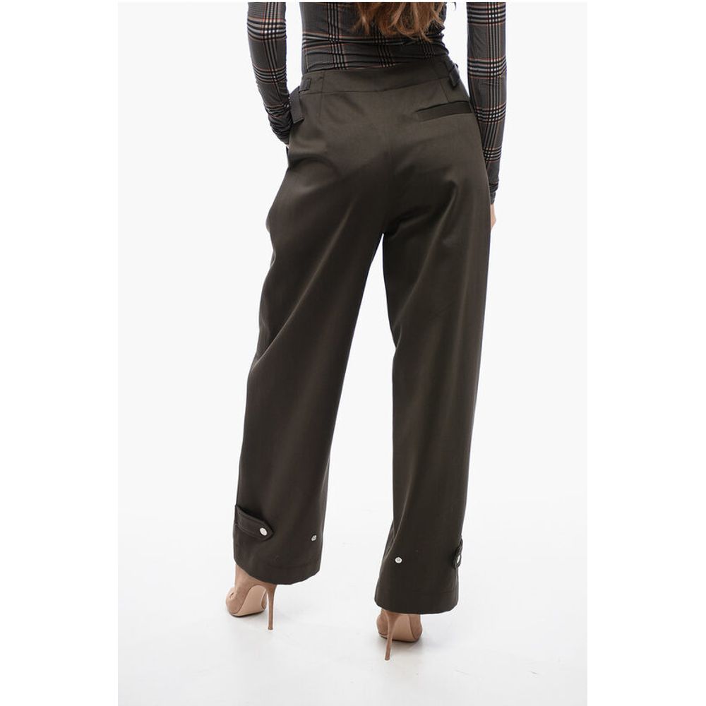 Burberry Pleated Baloon-Fit Pants with Half-Belt - Image 2