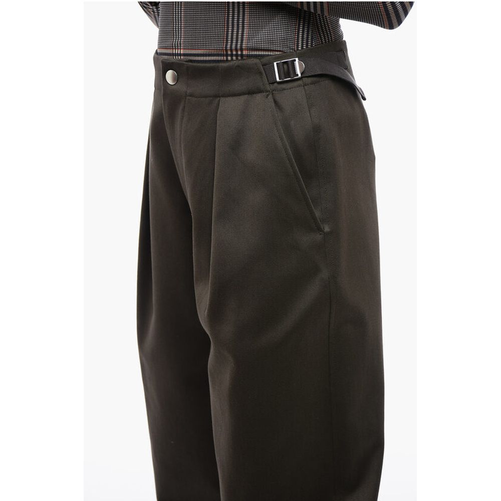Burberry Pleated Baloon-Fit Pants with Half-Belt - Image 3