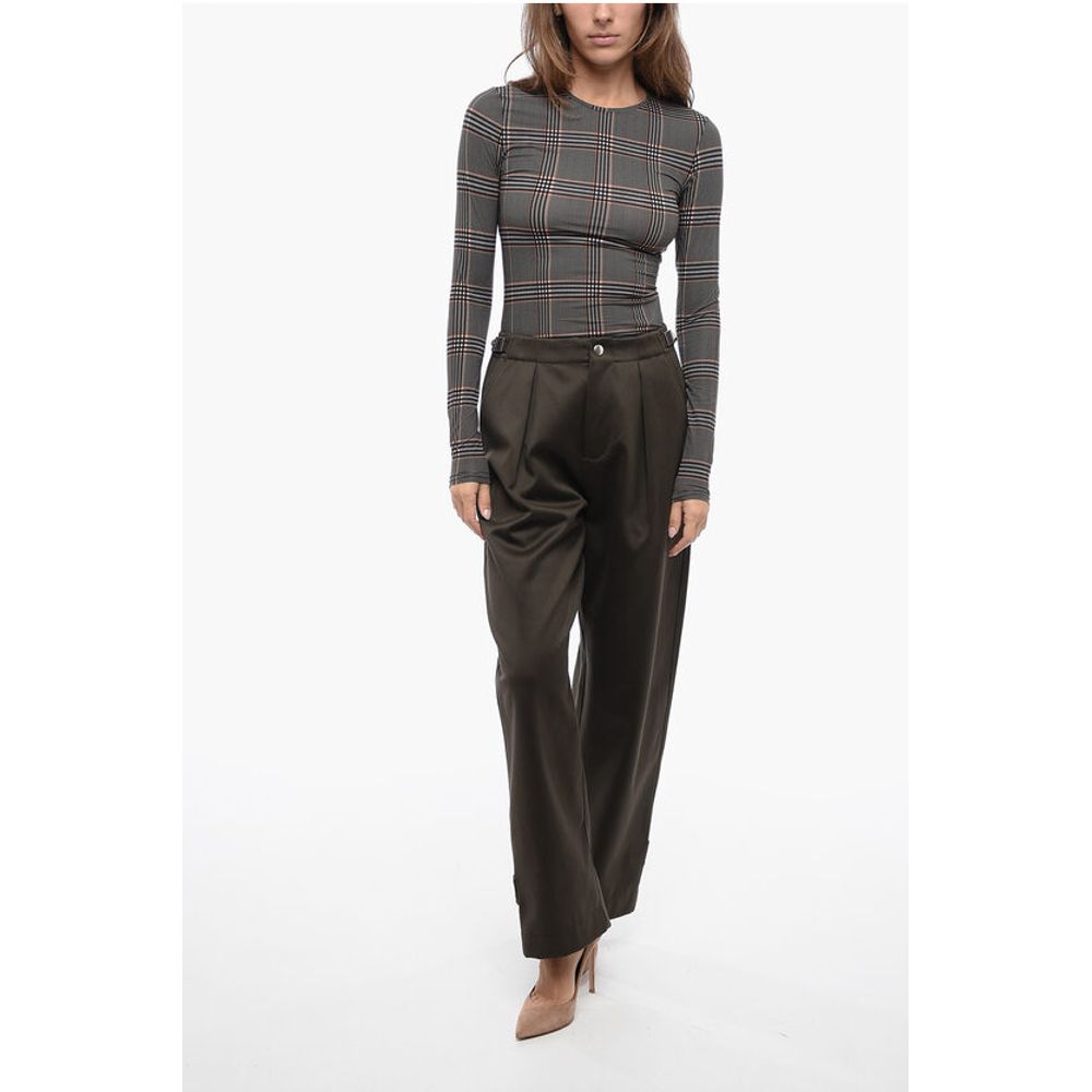 Burberry Pleated Baloon-Fit Pants with Half-Belt - Image 4