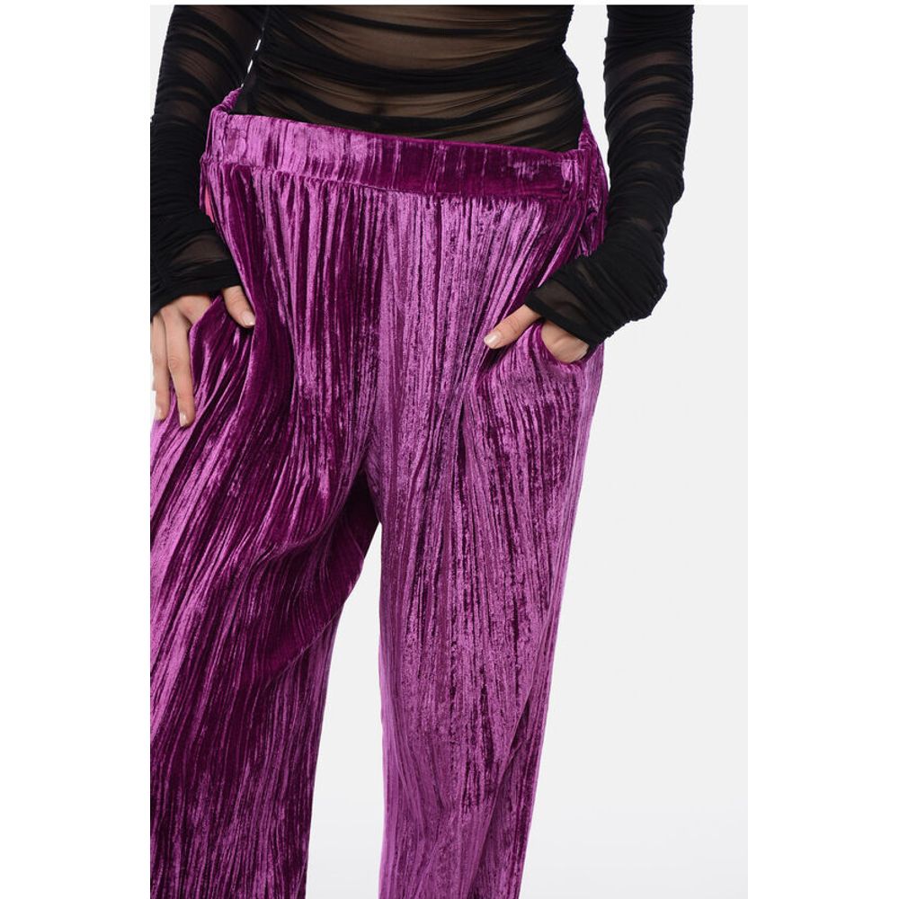 Sleep no More Curly Velvet Wide-Leg Pants - Image 3