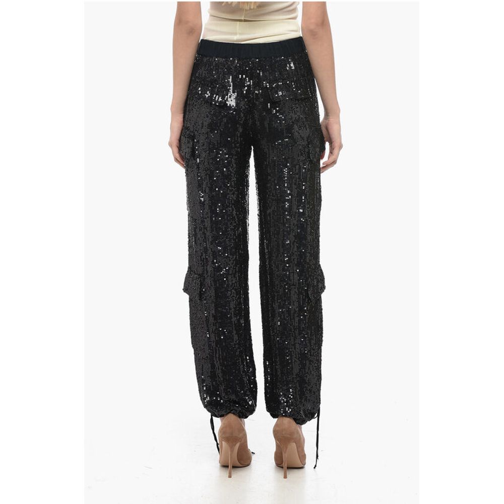 Parosh Sequined Cargo Pants with Draw-String - Image 2