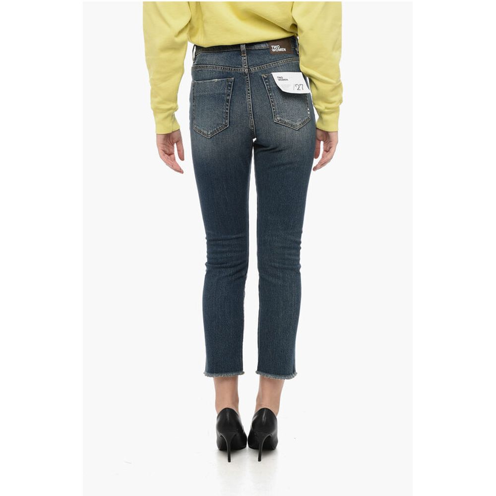 Two Women Two Men Straight Leg MARGHE LONG Denims with Frayed Hem - Image 2