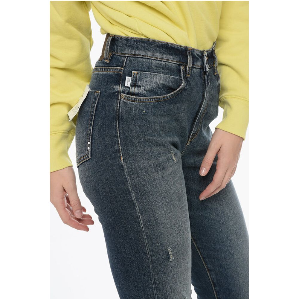 Two Women Two Men Straight Leg MARGHE LONG Denims with Frayed Hem - Image 3