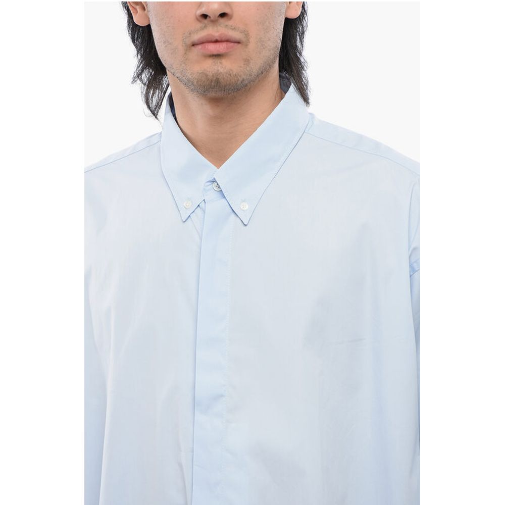 Ami Alexandre Mattiussi Button-down Cotton Shirt with Hidden Buttoning - Image 3