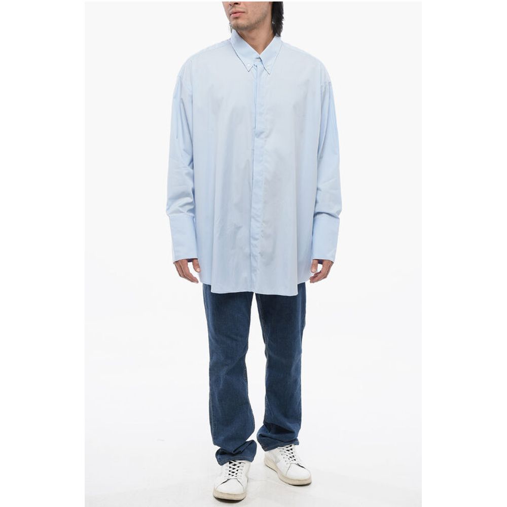 Ami Alexandre Mattiussi Button-down Cotton Shirt with Hidden Buttoning - Image 4