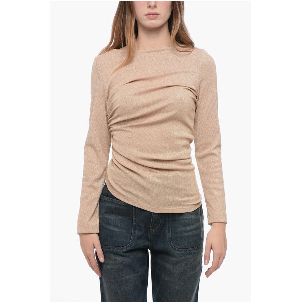 Stephan Janson Lurex Top with Drapped Detail