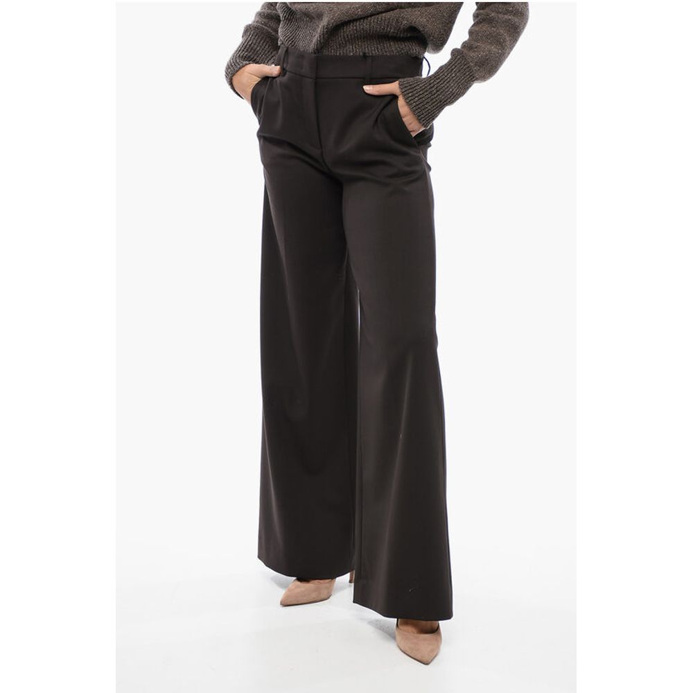 Quelle2 Virgin Wool Pants with Wide-Leg Fit