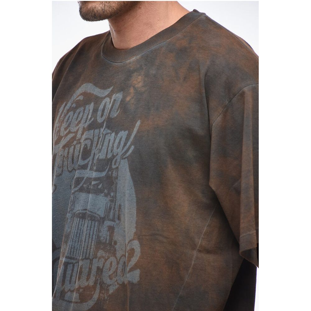 Dsquared² Tie-Dyed Effect T-WESHER T-Shirt with Print - Image 3