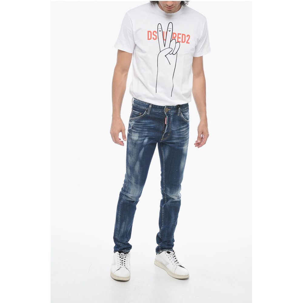 Dsquared² Dark-washed Cool Guy Denims with Patch 19cm - Image 4