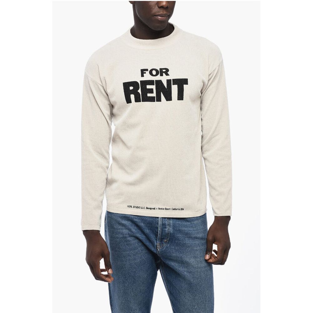 ERL Chenille Crew-neck Sweater with Ribbed Edge