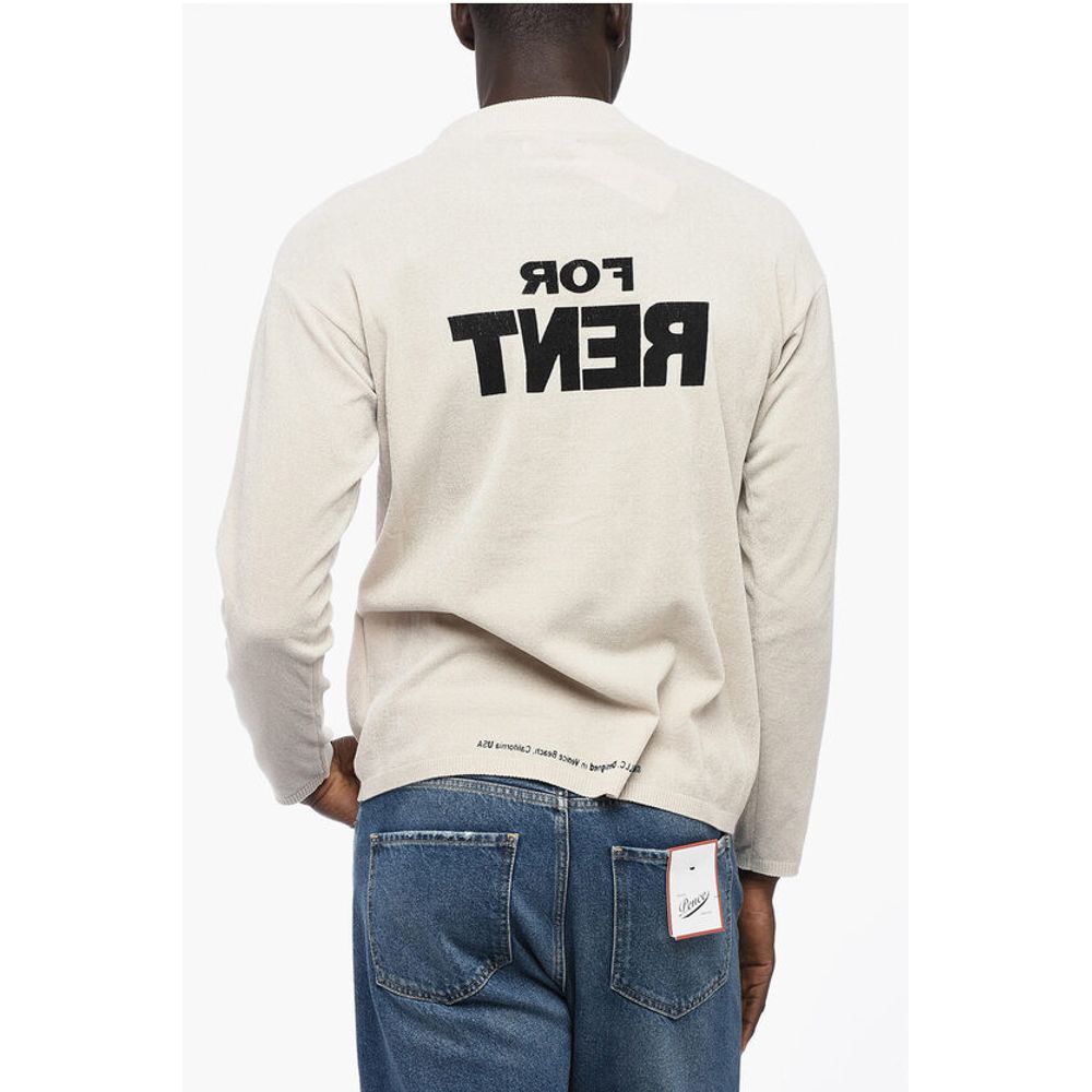 ERL Chenille Crew-neck Sweater with Ribbed Edge - Image 2