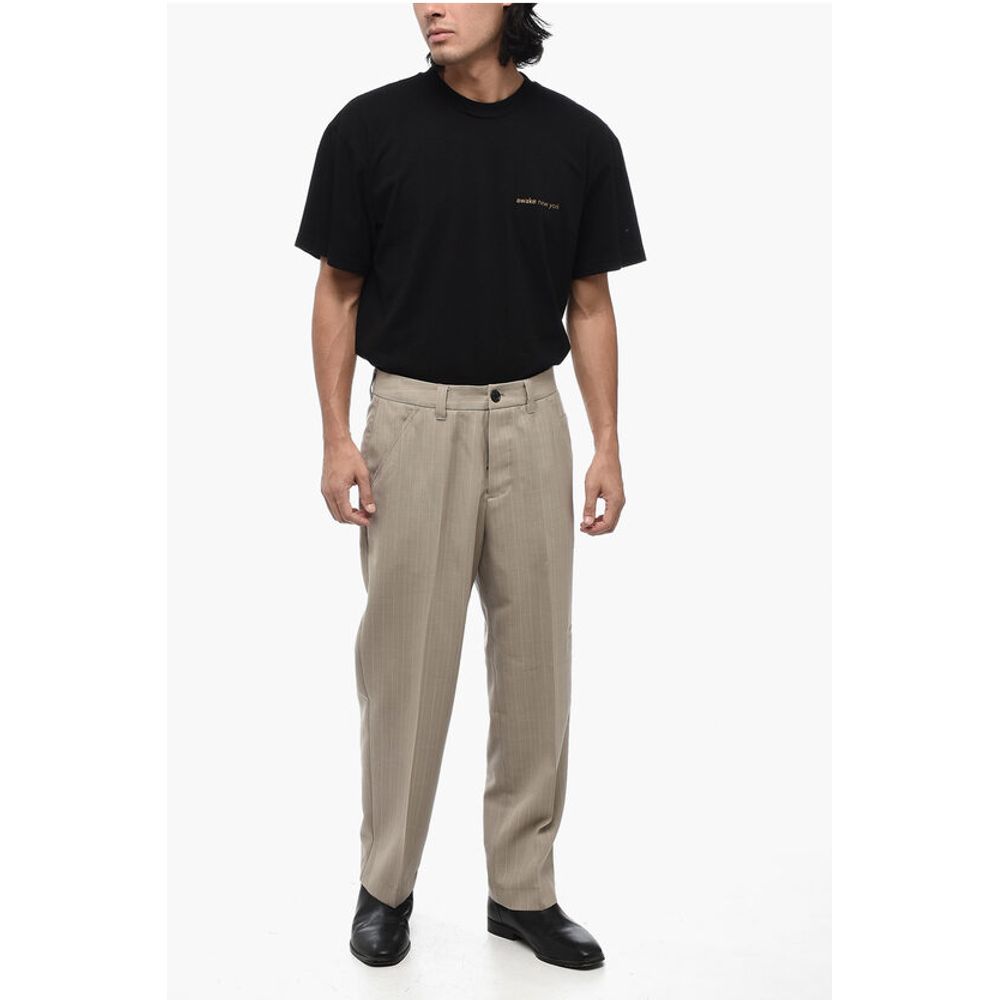 AllSaints THIRTY TWO Pinestripe ANACO Pants with Belt Loops - Image 4