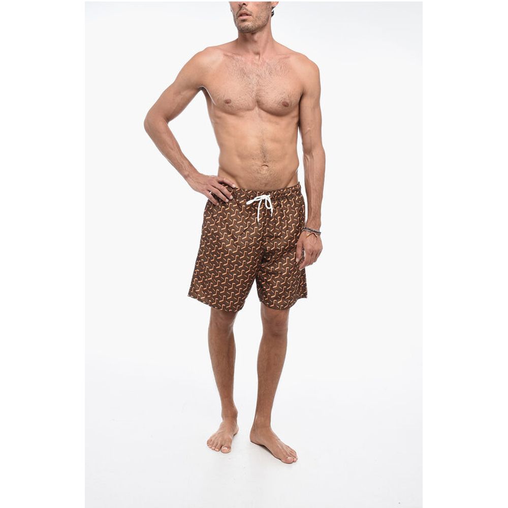 Yes I Am Geometric-patterned Swimshorts - Image 4