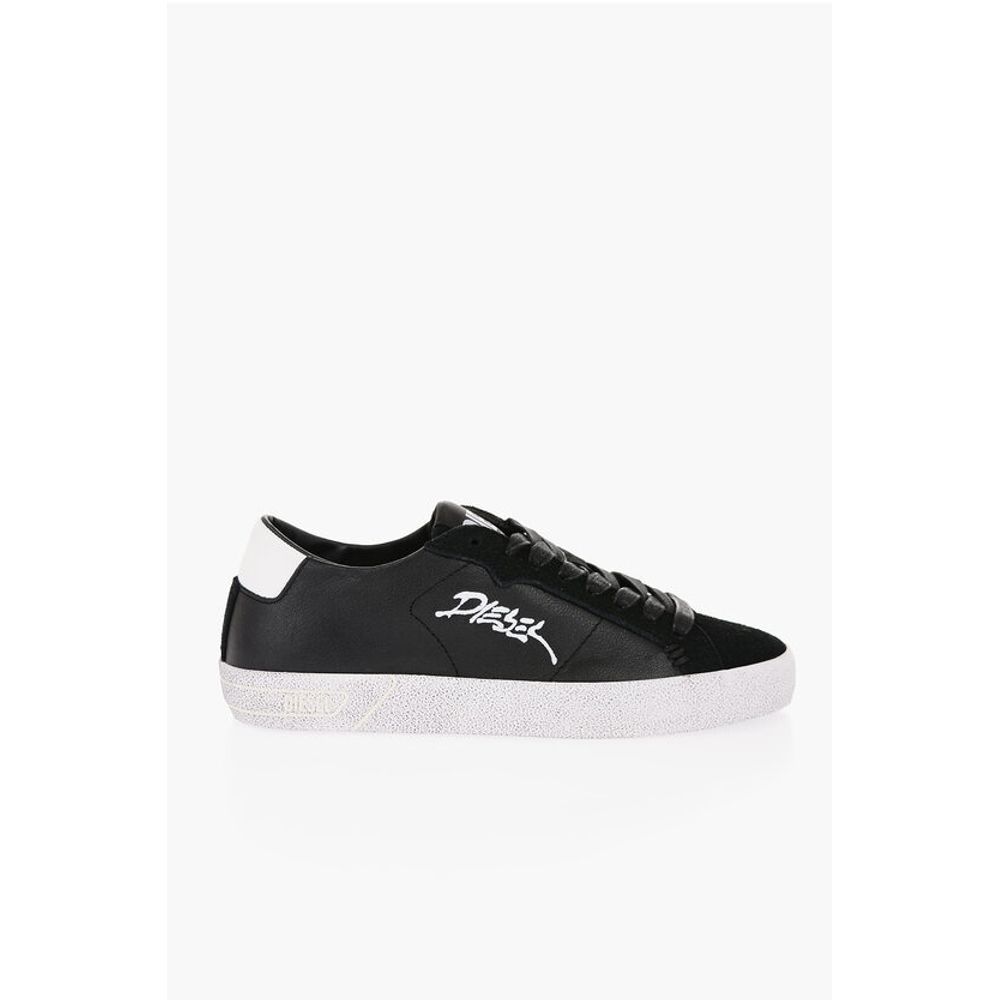 Diesel Embroidered Logo LEROJI Eco-Leather Sneakers - Image 3