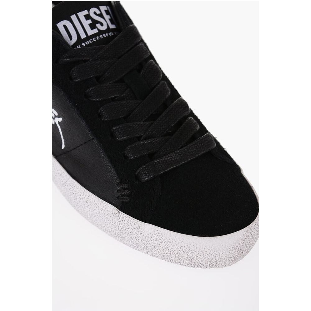 Diesel Embroidered Logo LEROJI Eco-Leather Sneakers - Image 4