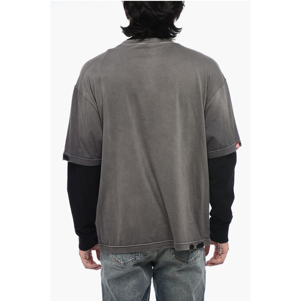 Diesel Double Layer T-WASY T-Shirt with Distressed Effect - Image 2