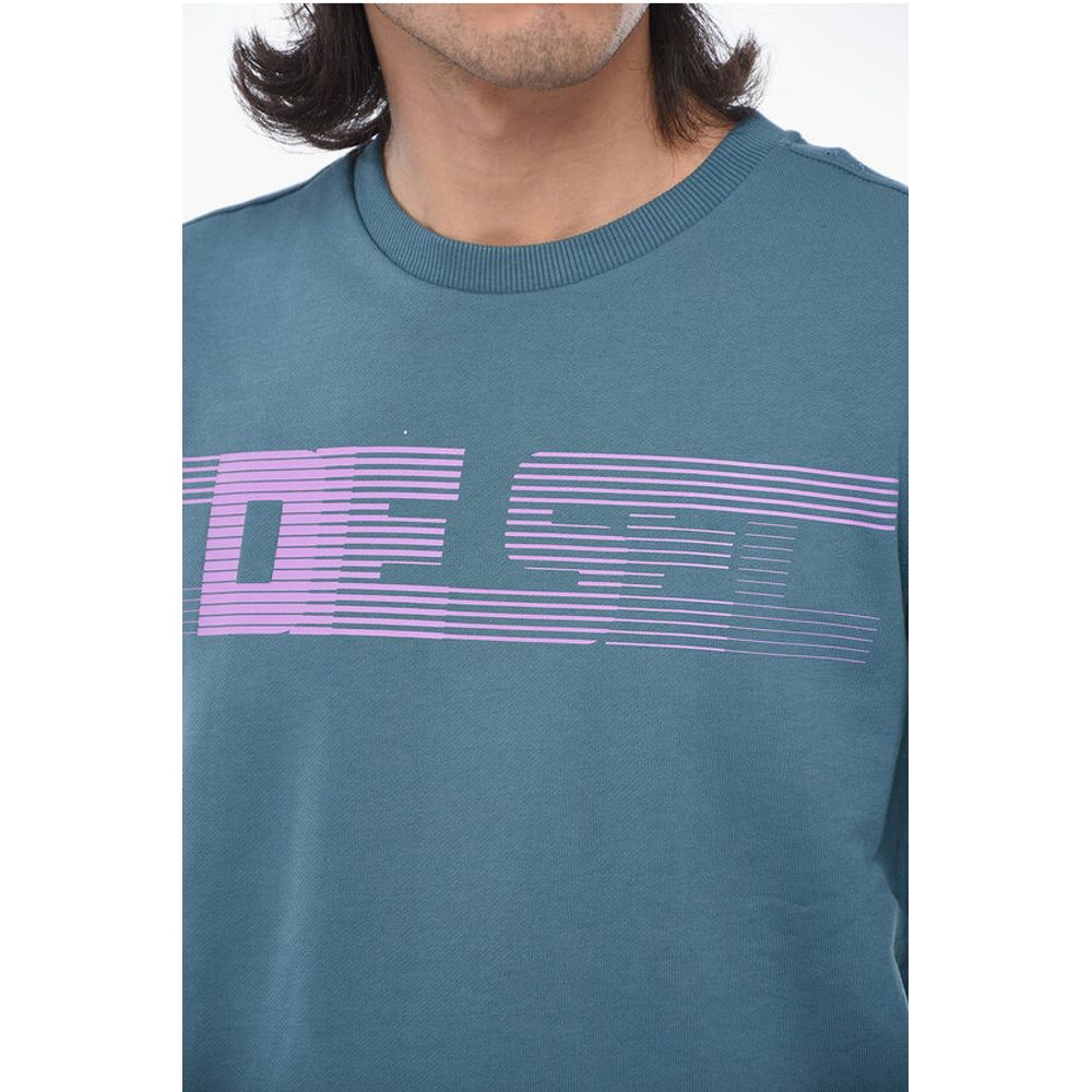 Diesel Brushed Cotton S-GINN-E3 Crewneck Sweatshirt With Logo Print - Image 3