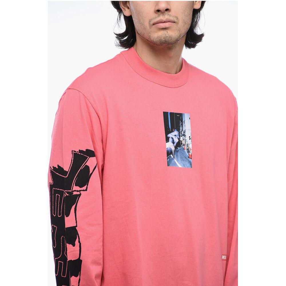 Diesel Oversized T-CRANE-LS-L2 Printed T-Shirt - Image 3