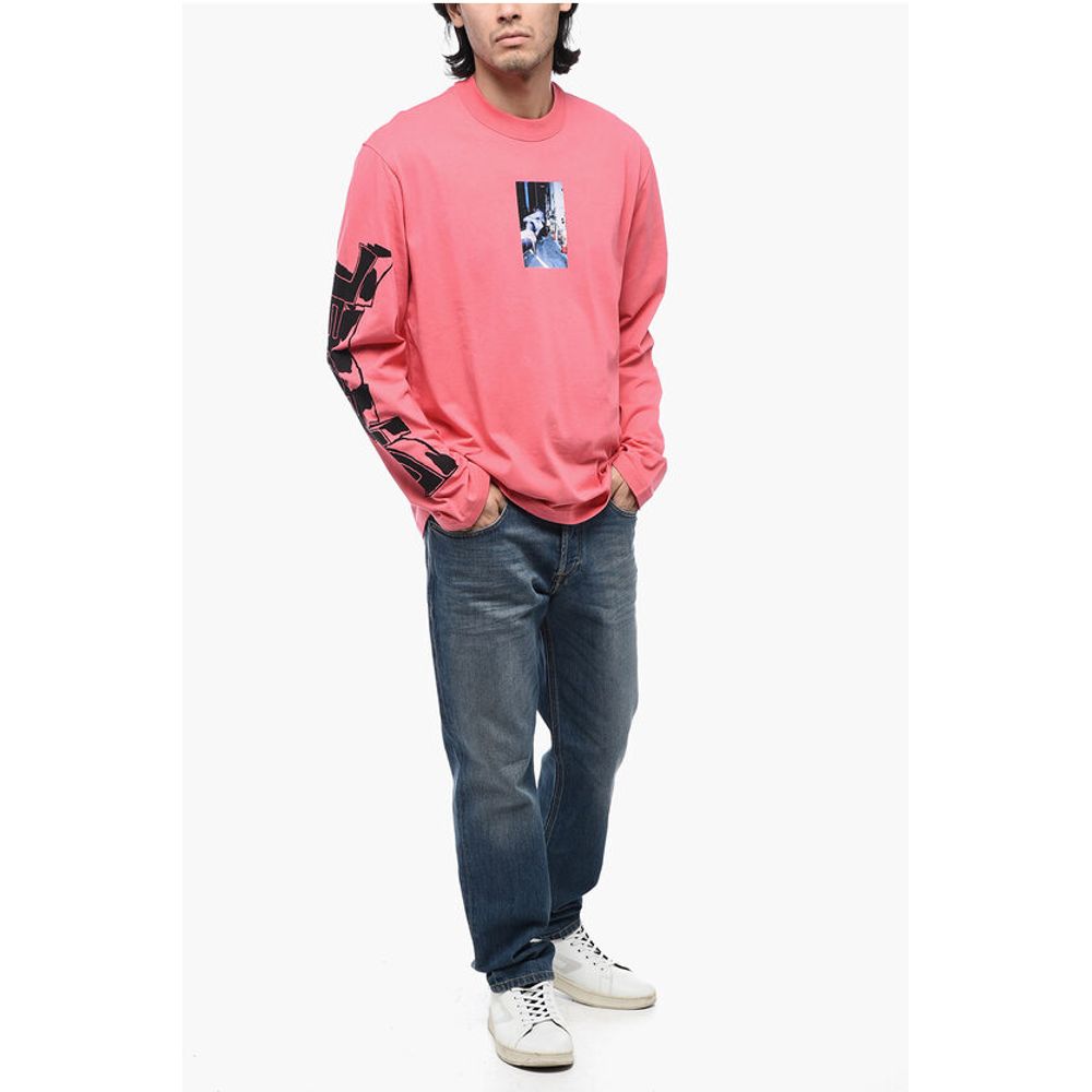 Diesel Oversized T-CRANE-LS-L2 Printed T-Shirt - Image 4