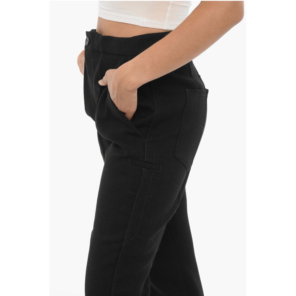 Setchu High Waist Virgin Wool Straight Leg Pants - Image 3