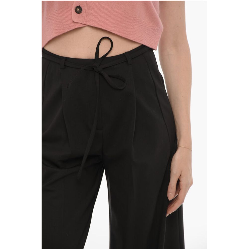 Eudon Choi Single-Pleat Wide Leg Wool TANDIN Pants - Image 3