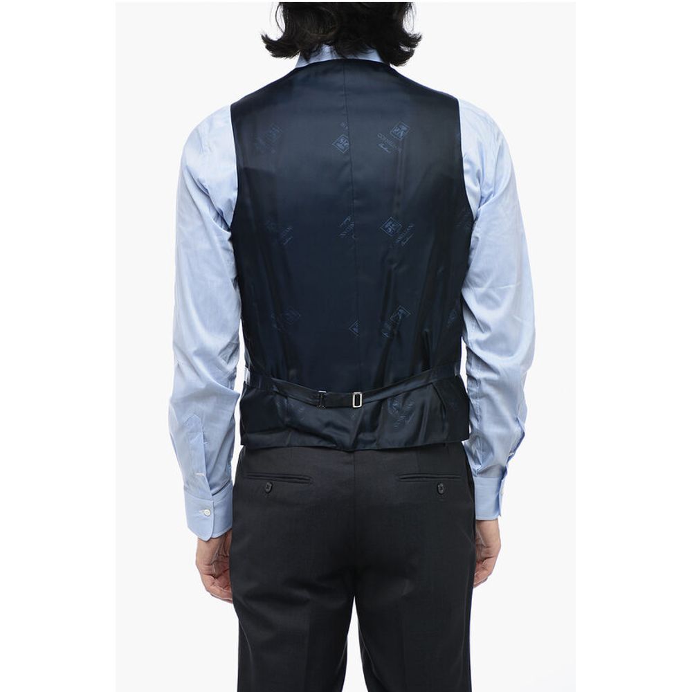 Corneliani CERIMONIA 3-Piece Pin Point Wool Blend Suit - Image 8