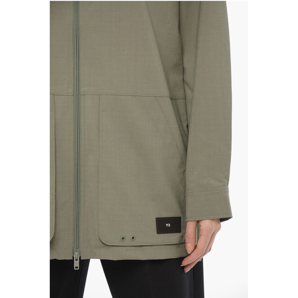 Y-3 ADIDAS Rip Stop Checked Windbreaker Jacket - Image 4