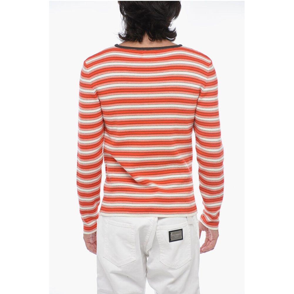 ERL MAN Pinstriped Sweater with Embroidered Logo - Image 2