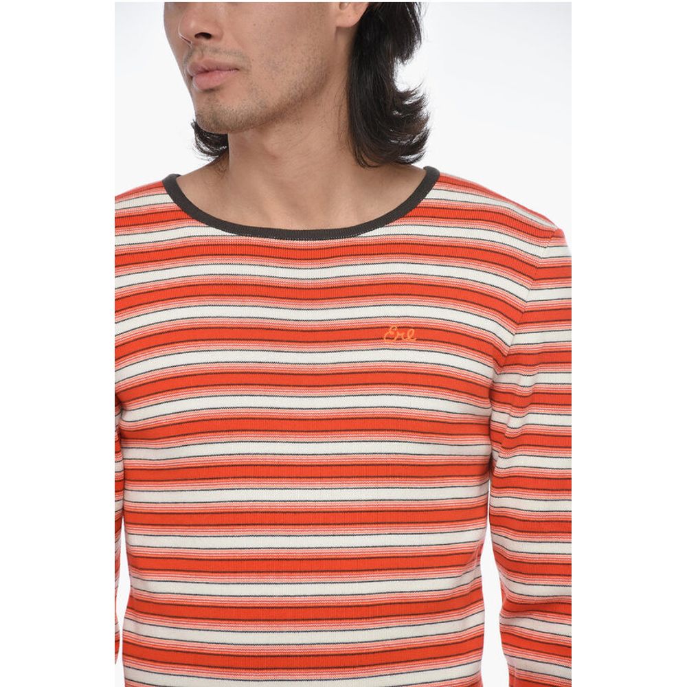 ERL MAN Pinstriped Sweater with Embroidered Logo - Image 3