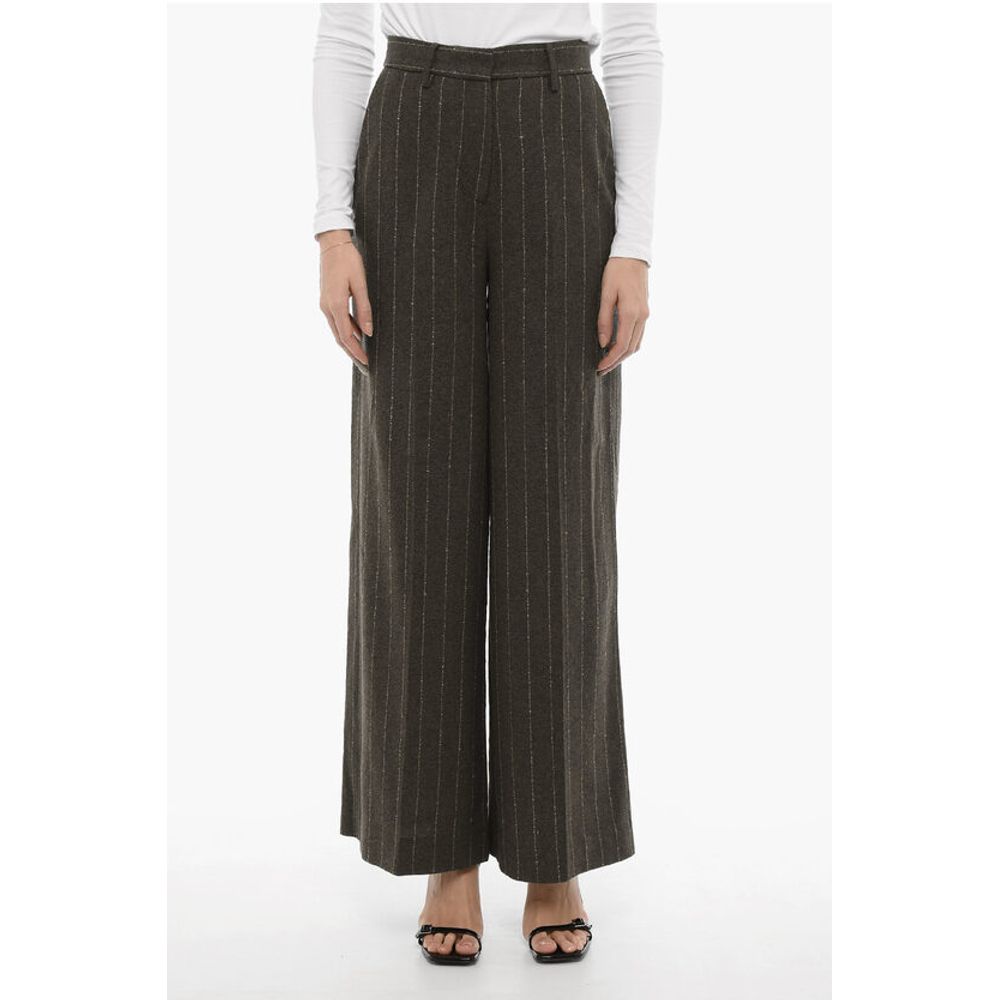 Remain Pinestripe Wool Blend Wide Pants
