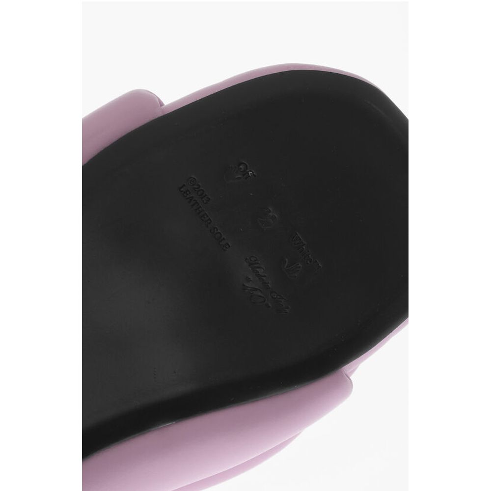 Off-White Padded Leather Sandals with Maxi Bow - Image 5