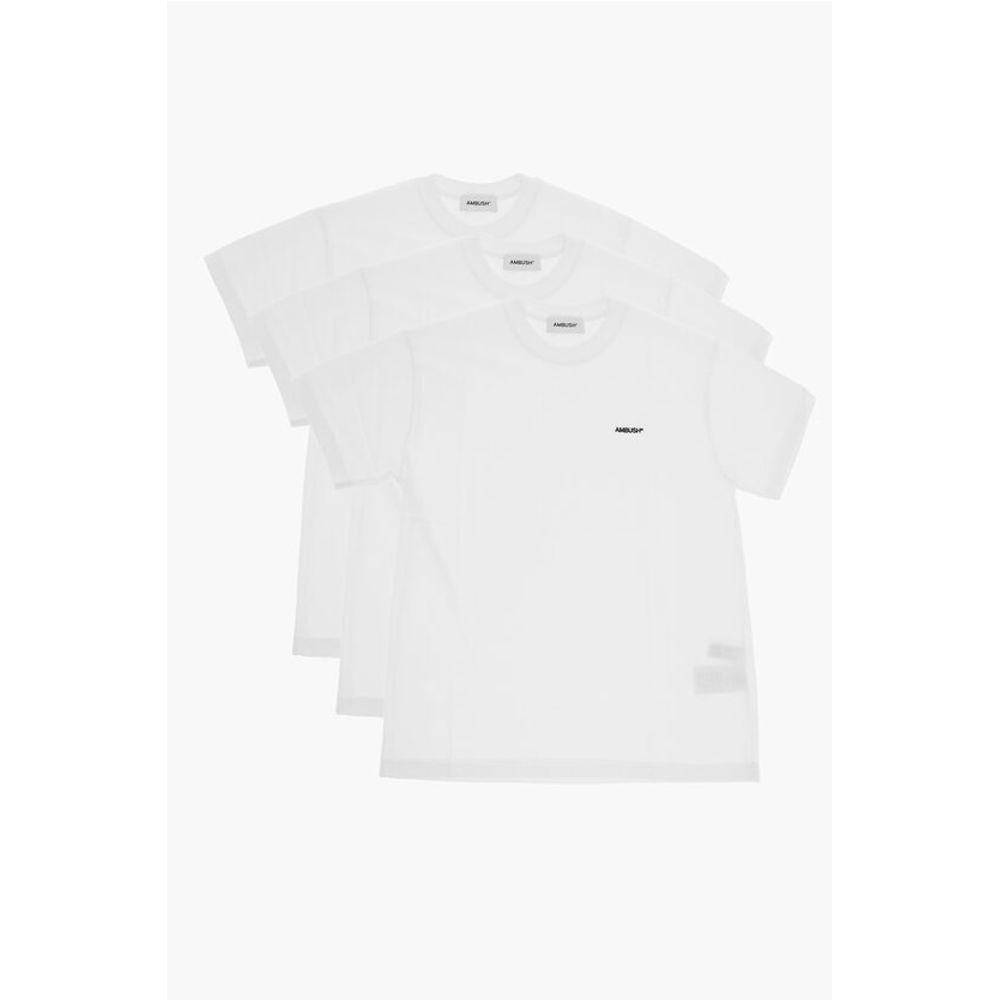 Ambush Set of 3 Solid Color T-Shirt with Embroidered Logo