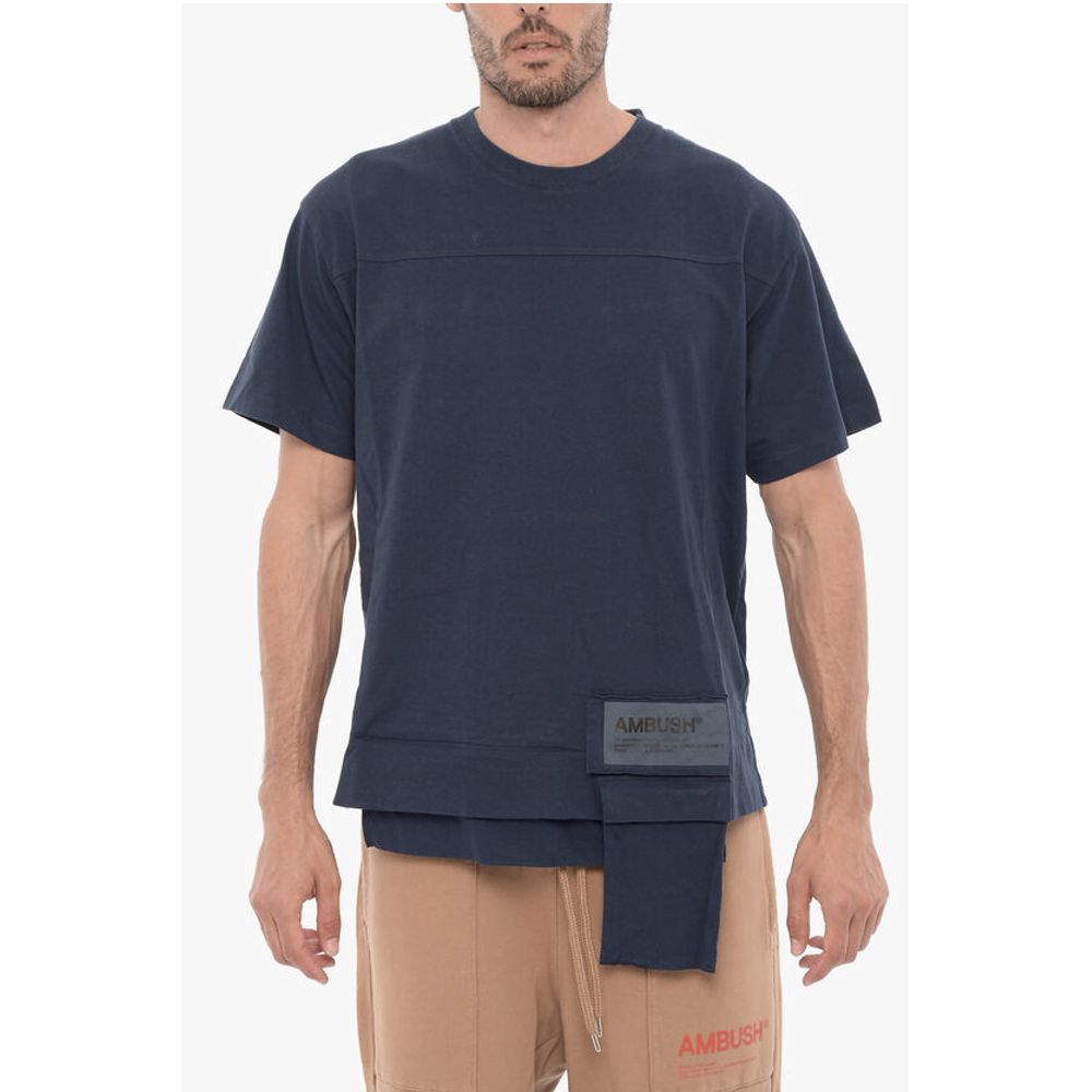 Ambush Solid Color Crew-neck T-Shirt with Waist Pocket