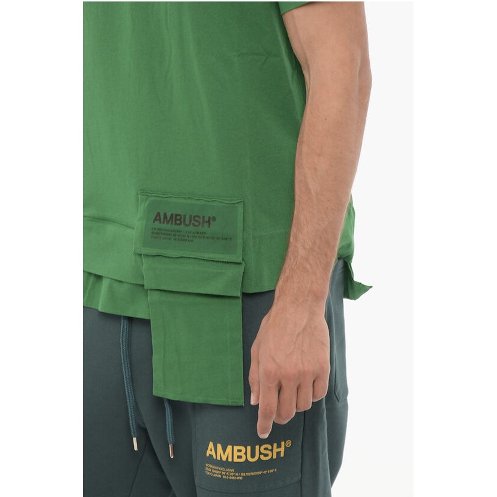 Ambush Solid Color AMAZON SEA FOAM Crew-neck T-Shirt with Waist Poc - Image 3