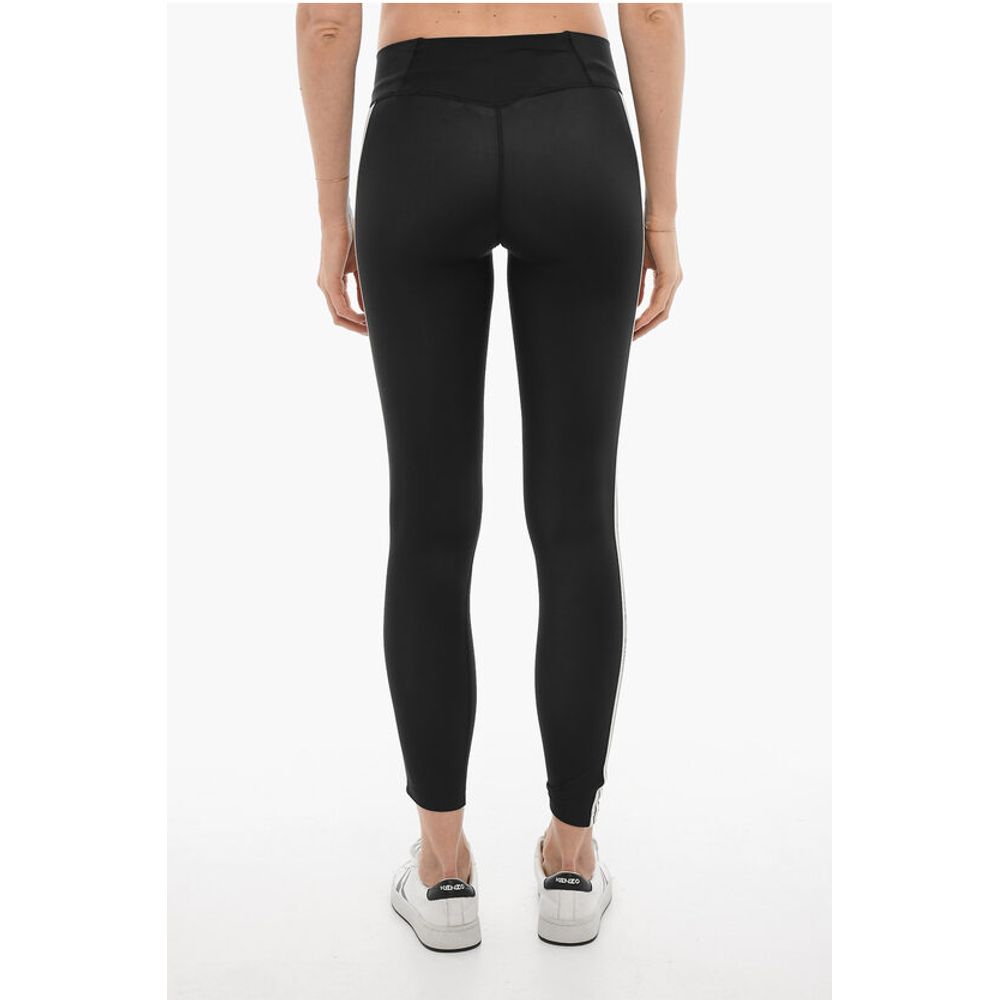 Palm Angels Solid Color Active Leggings with Contrasting Side Band - Image 2