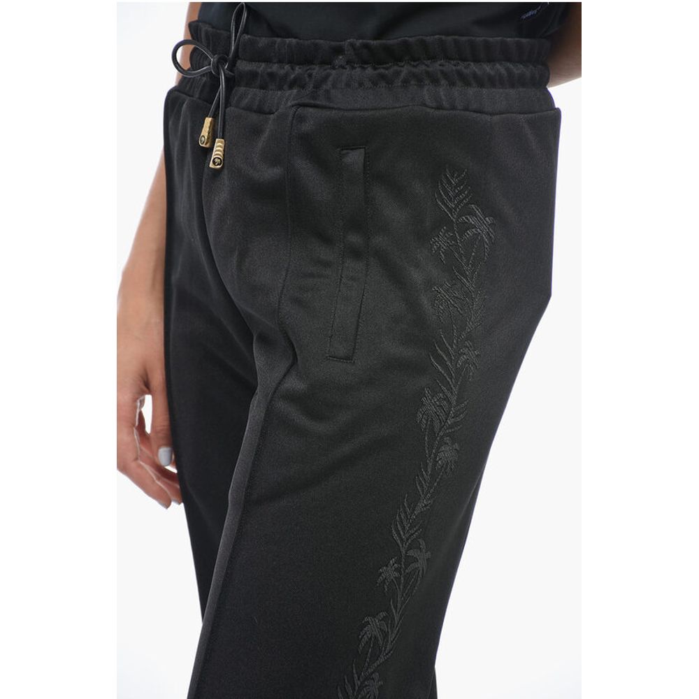 Palm Angels Cotton Track Pants with Lurex Embroideries - Image 3