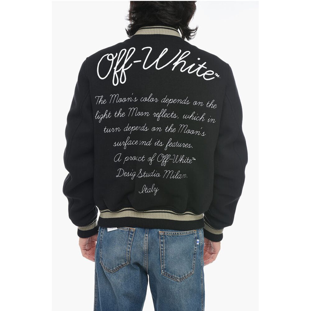 Off-White MOON Varsity Bomber with Patchwork - Image 2