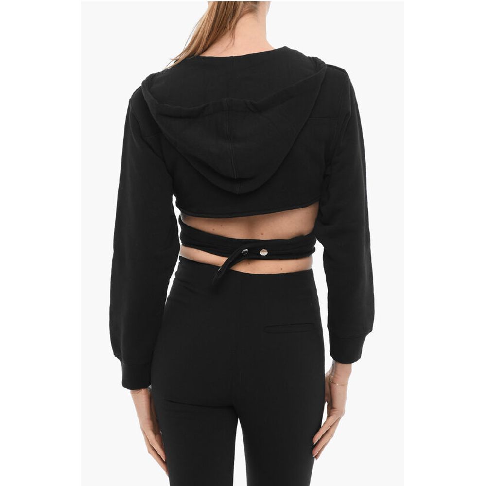Ambush Solid Color Crop Hoodie to Wrap at the Waist - Image 2