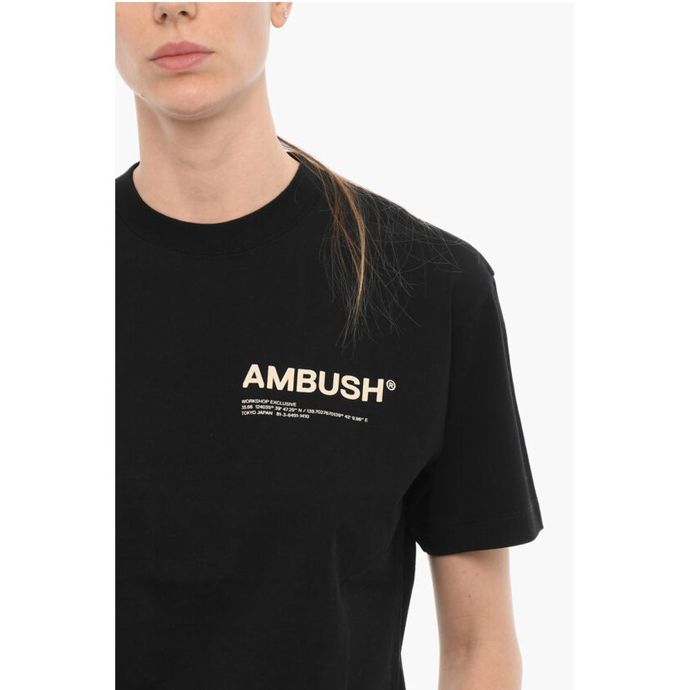 Ambush Solid Color Crew-neck T-Shirt with Contrasting Logo - Image 3