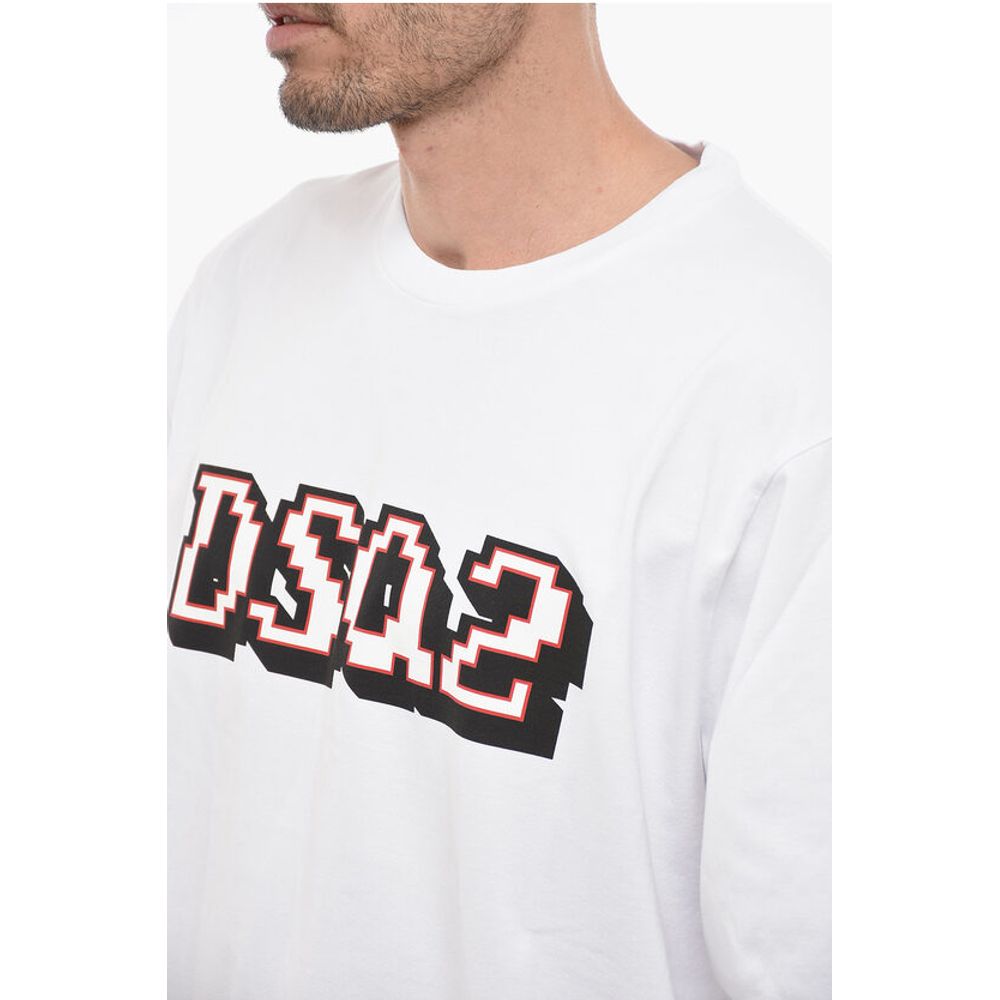Dsquared² Long-sleeved Skater Fit T-shirt with Logo Print - Image 3